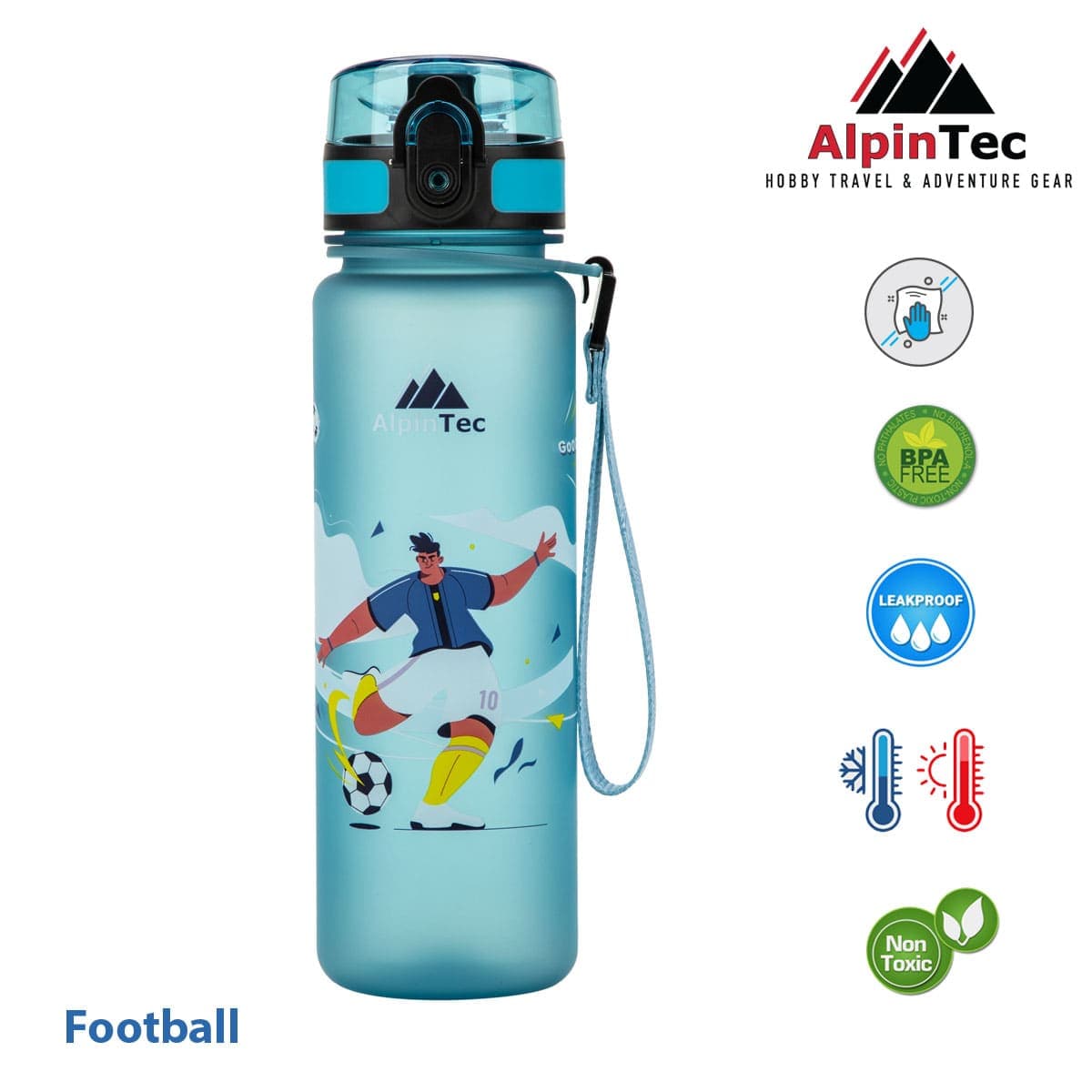 Παγούρι Alpin tec Kids Football Glow Blue 500ml