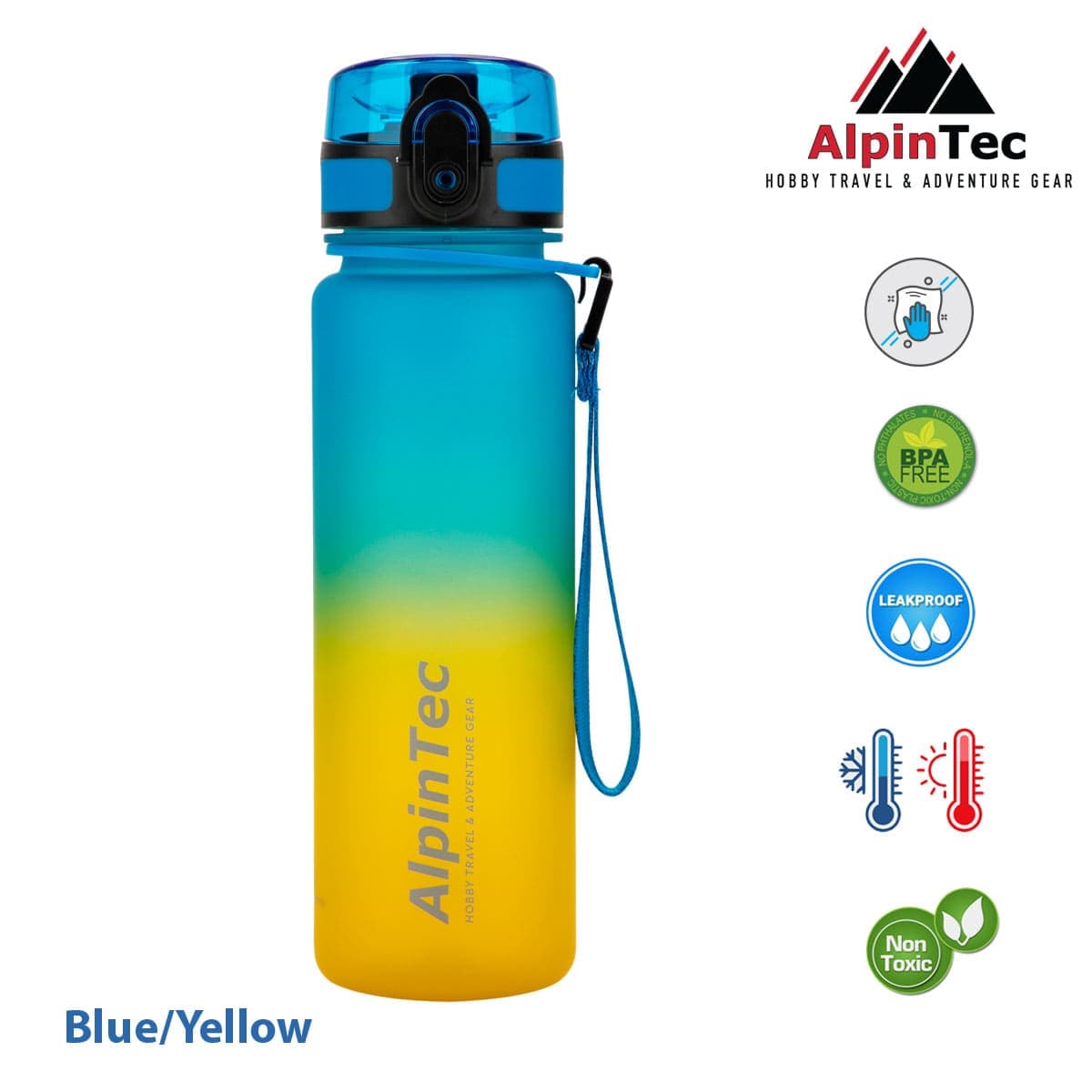 Παγούρι Alpin tec Kids Δίχρωμο Γαλάζιο - Κίτρινο 500ml