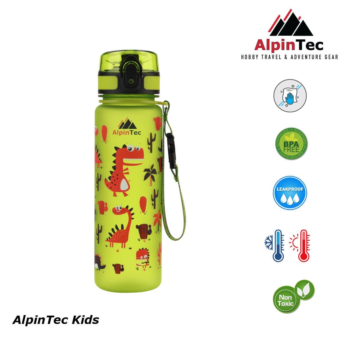 Παγούρι Alpin tec Kids Dino Πράσινο 500ml