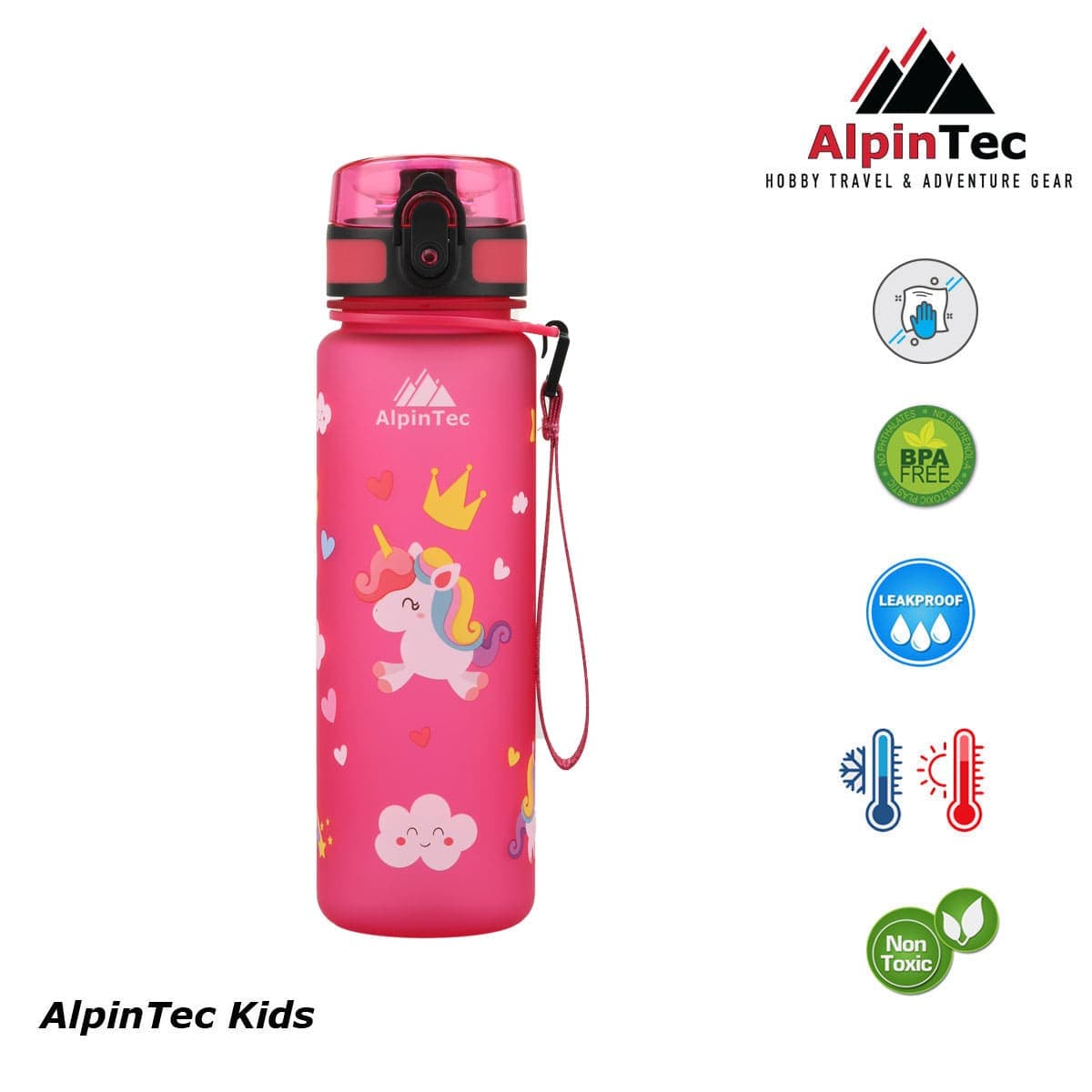 Παγούρι Alpin tec Kids Μονόκερος Ροζ 500ml