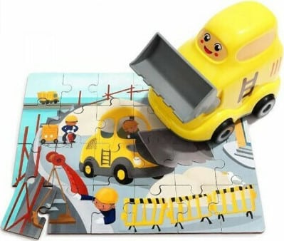 Top Bright, Παιδικό Puzzle Μπουλντόζα 24pcs